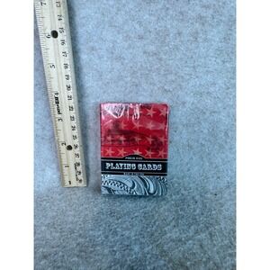 Poker Size Playing Cards Red White Blue Stars Made in USA Sealed New